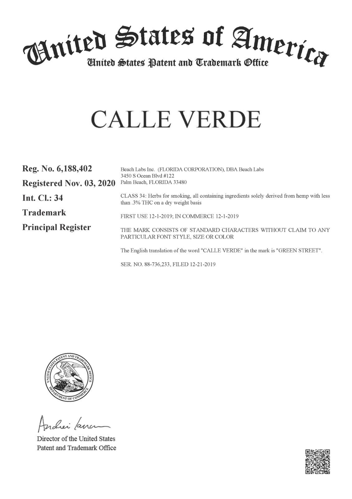 Trademark - CalleVerde.com