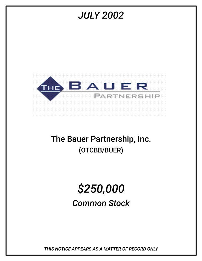 2002-07-BUER-Common-Stock