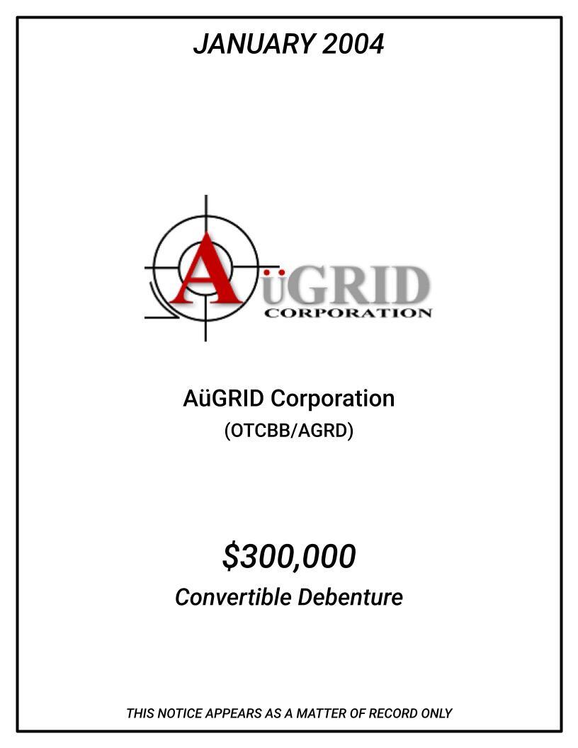 2004-01-AGRD-Convertible-Debenture