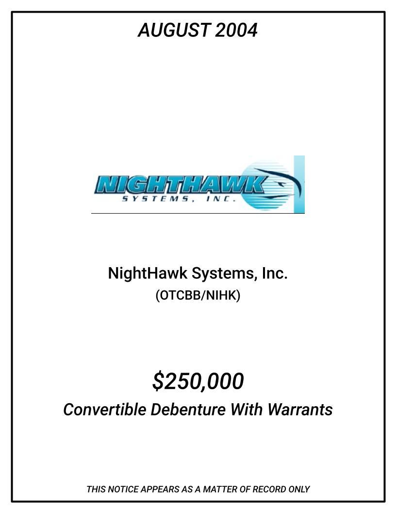 2004-08-NIHK-Convertible-Debenture-With-Warrants