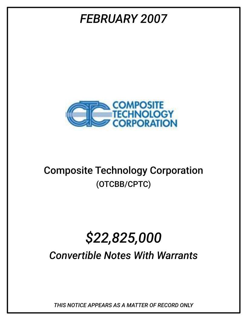 2007-02-CPTC-Convertible-Notes-With-Warrants